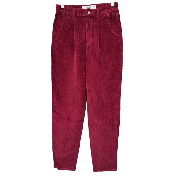 Hollister Pants - Hollister Ultra High Rise Corduroy Pants Red Wine Womens Size 1 W25